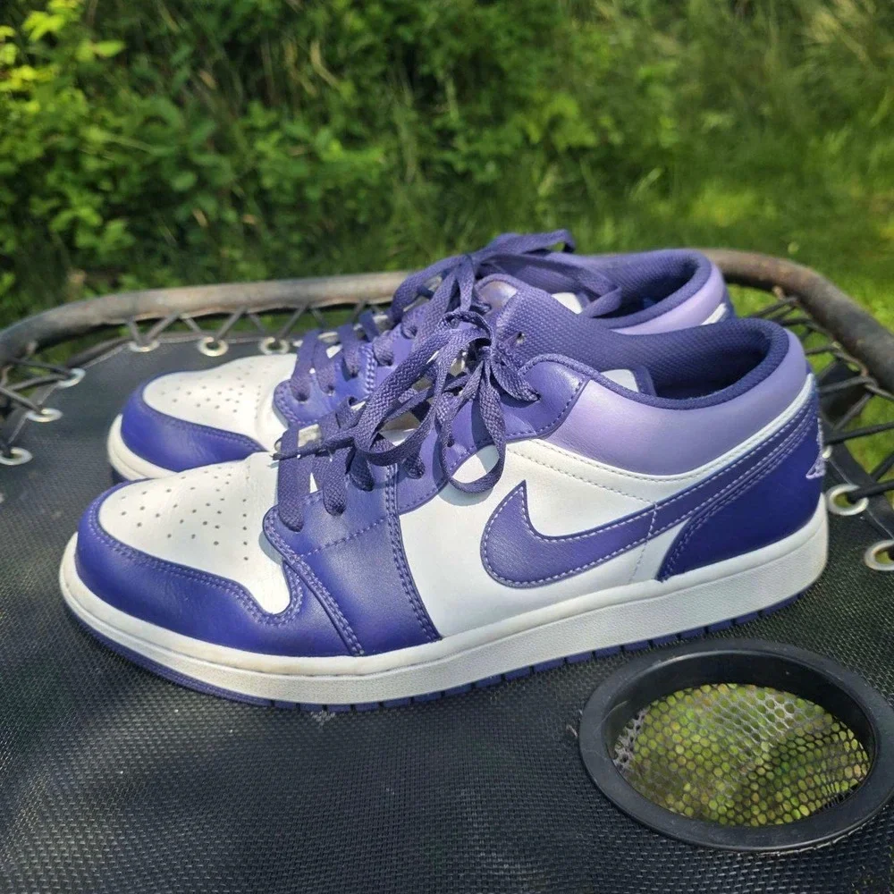 Nike Air Jordan 1 Low Sky J Purple White Sneakers Mens 10.5 Casual Streetwear